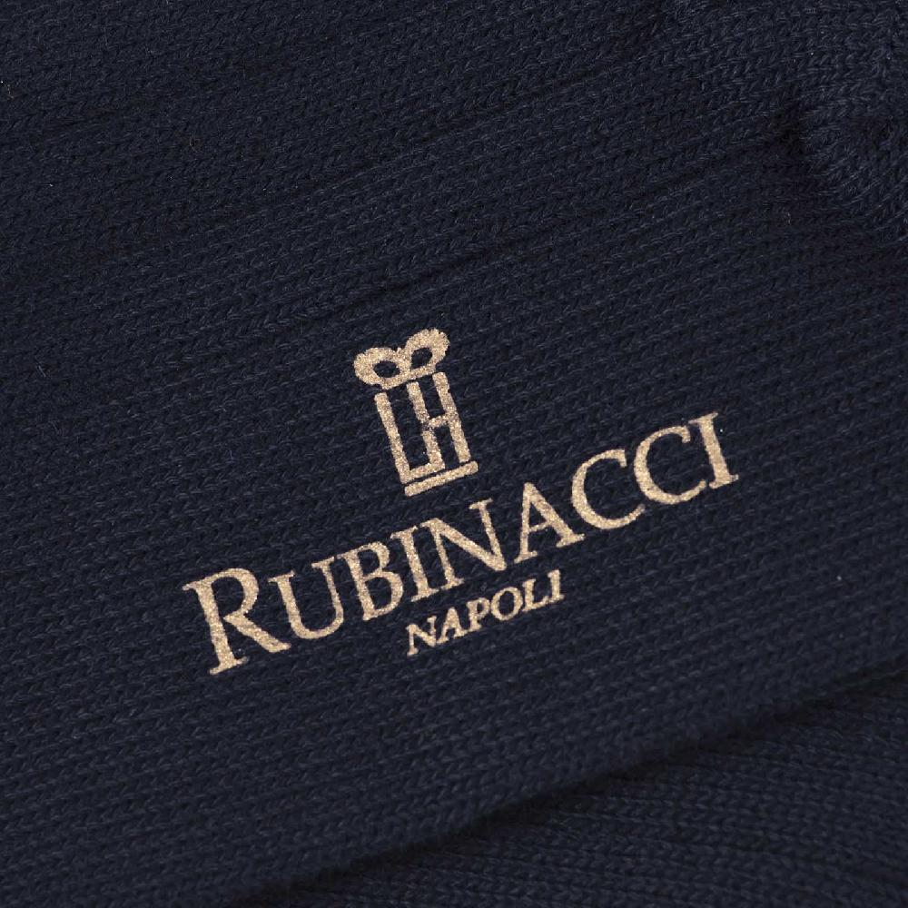 Rubinacci Calze in cotone a costa larga blu Saldi