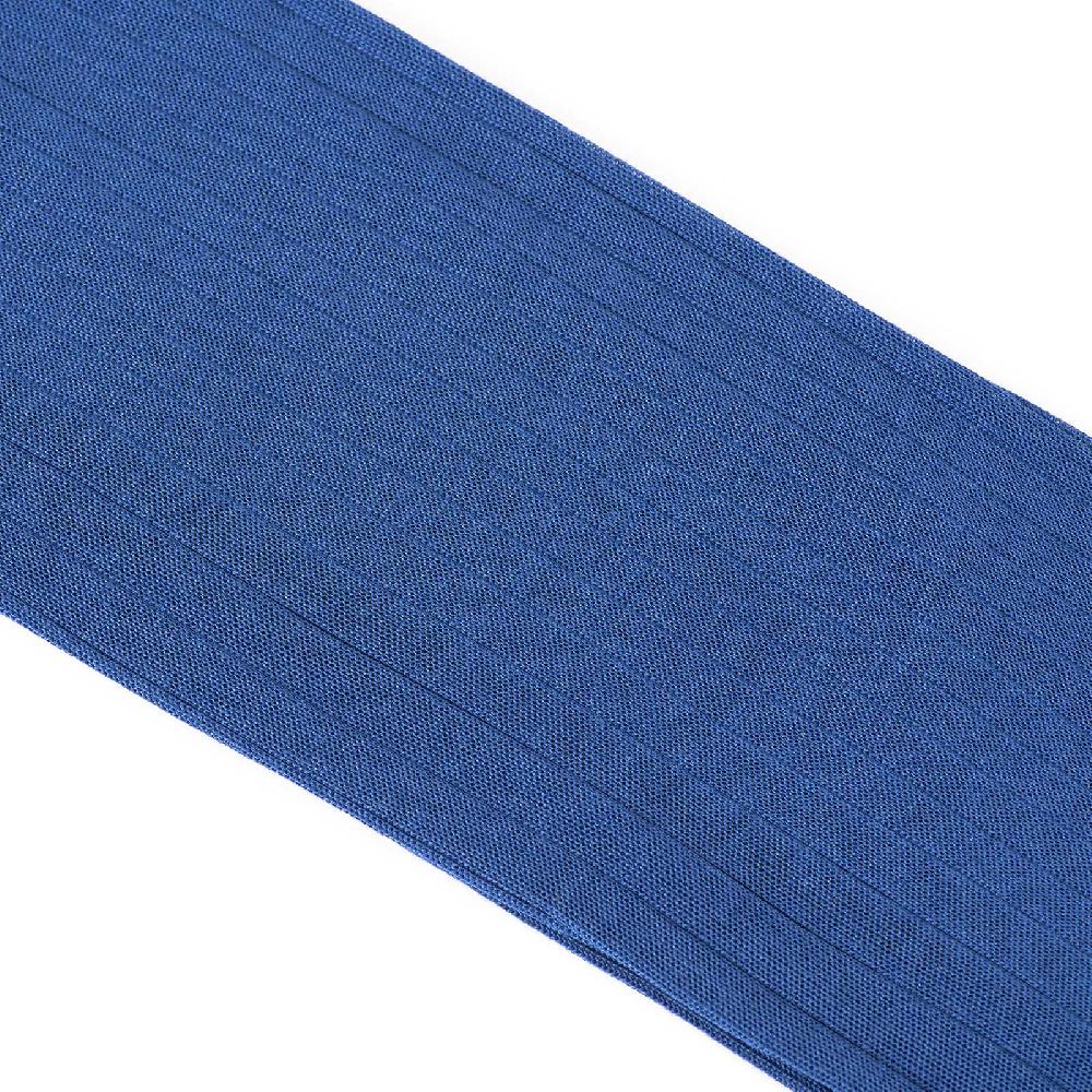 Rubinacci Calze in filo di Scozia a costina bluette Vendita Calda