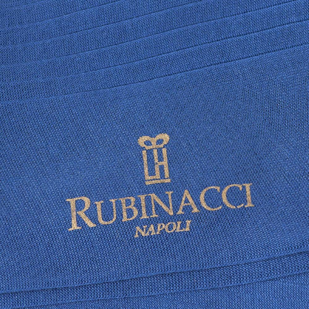Rubinacci Calze in filo di Scozia a costina bluette Vendita Calda