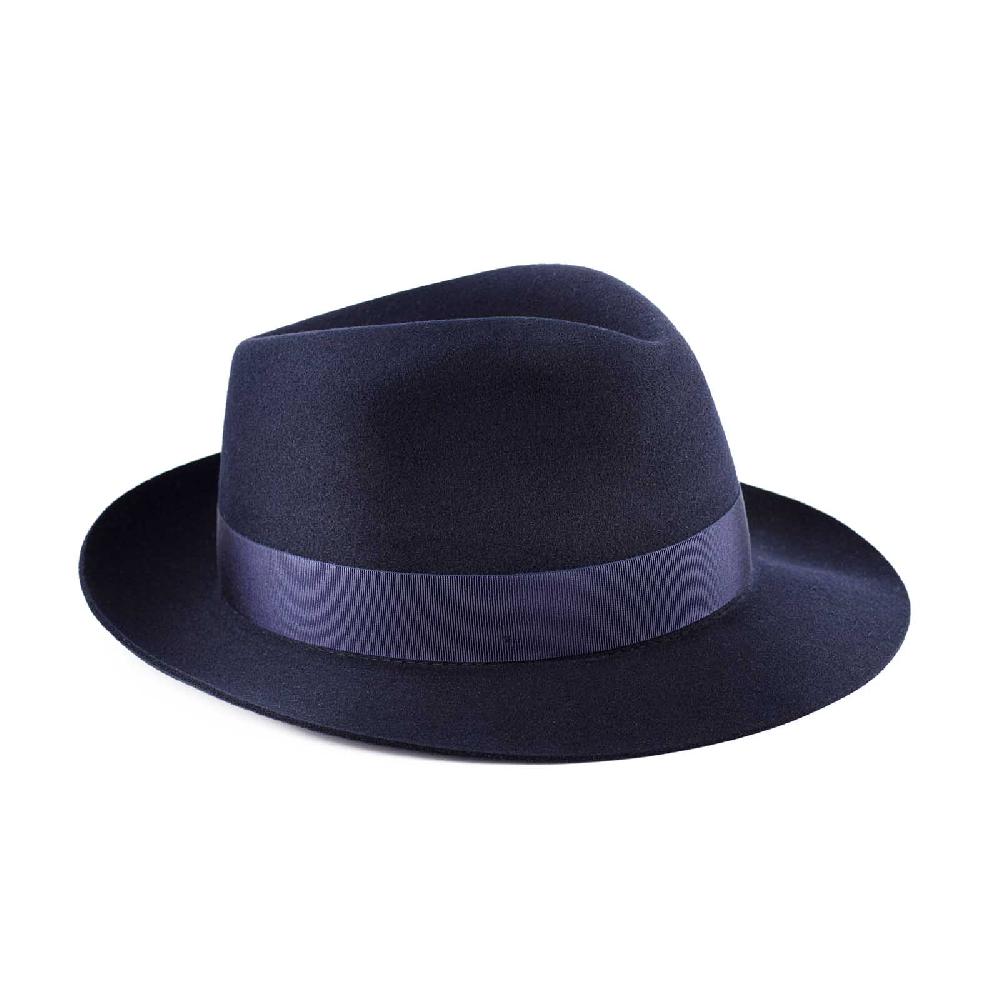 Rubinacci Fedora in lana blu Offerta speciale