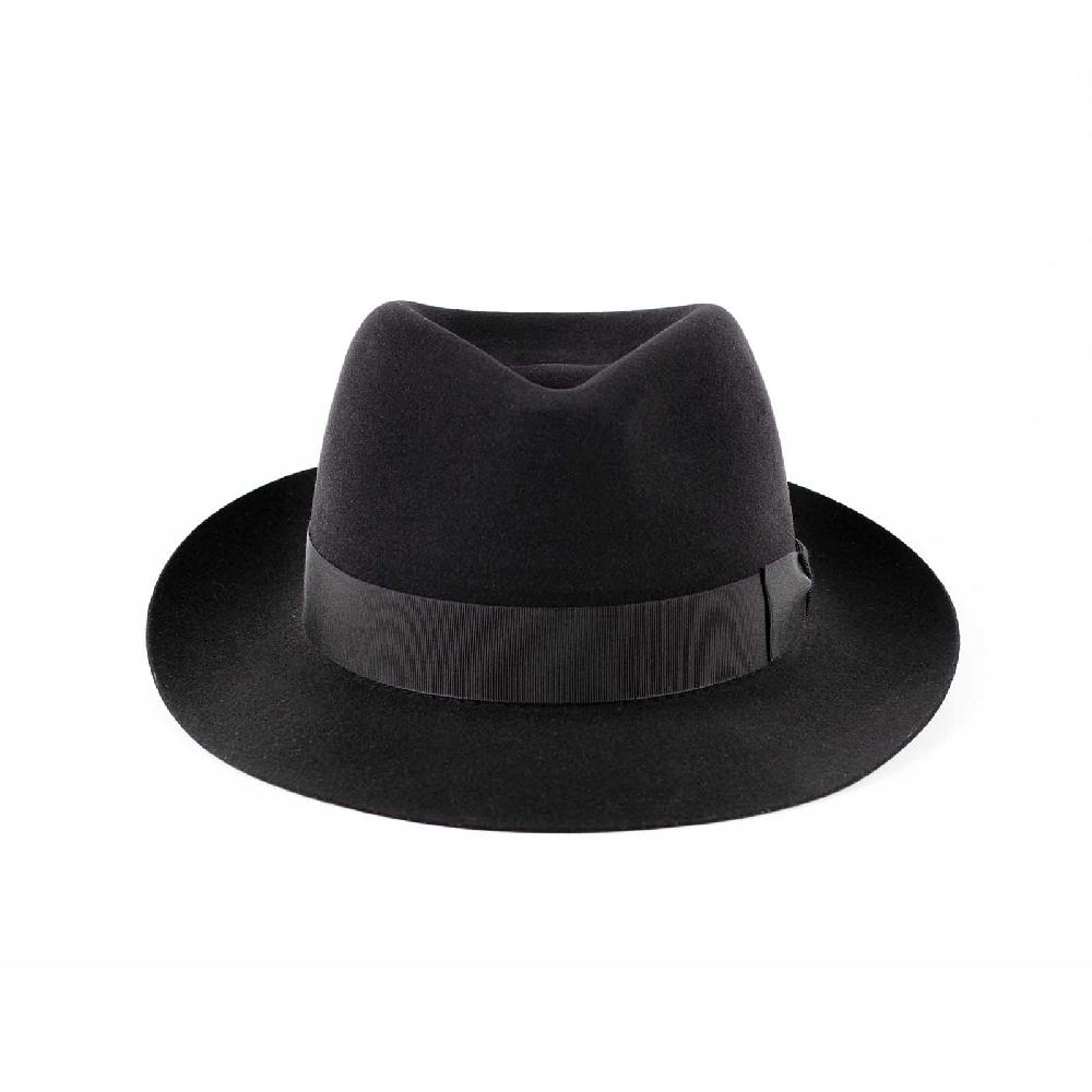 Rubinacci Fedora in lana nero Fornitura limitata