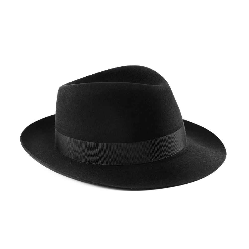 Rubinacci Fedora in lana nero Fornitura limitata