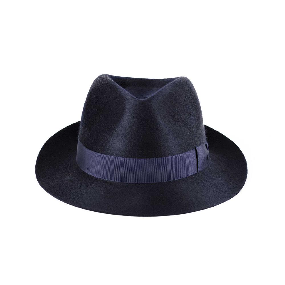 Rubinacci Fedora in cashmere blu Shopping online