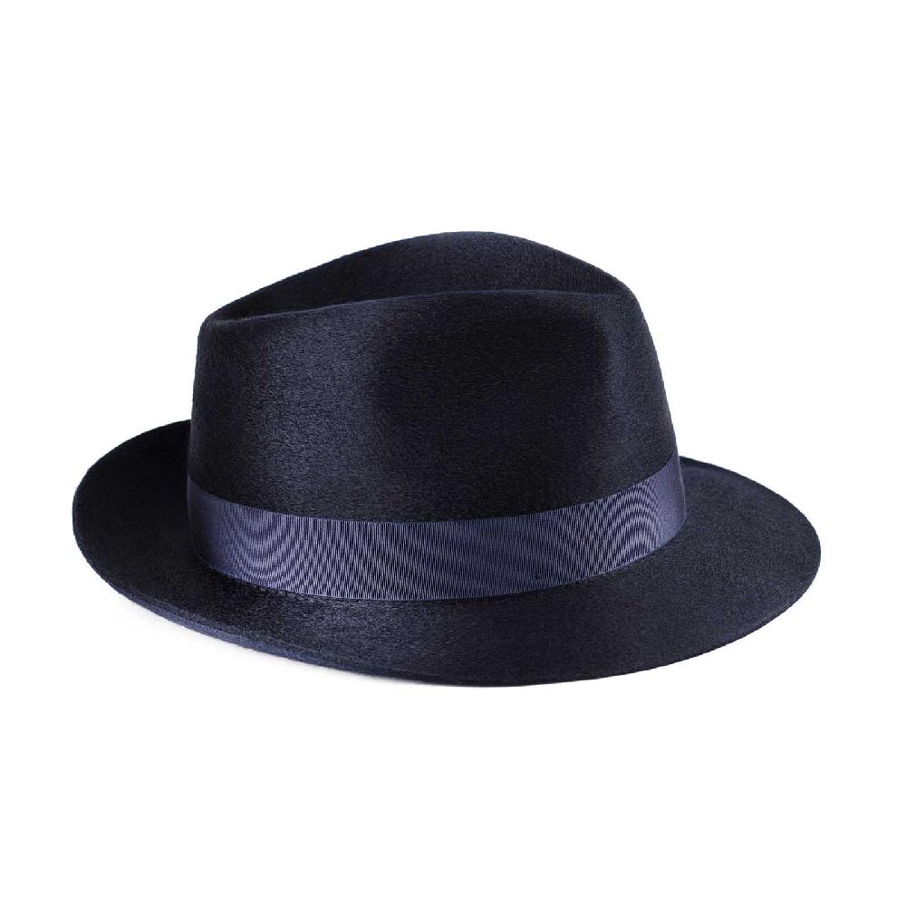 Rubinacci Fedora in cashmere blu Shopping online