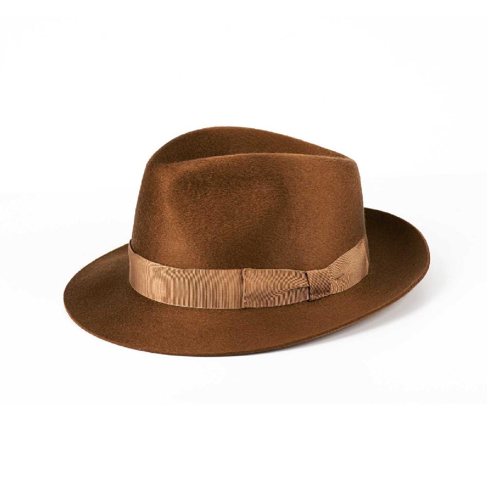 Rubinacci Fedora in cashmere tabacco Offerta esclusiva