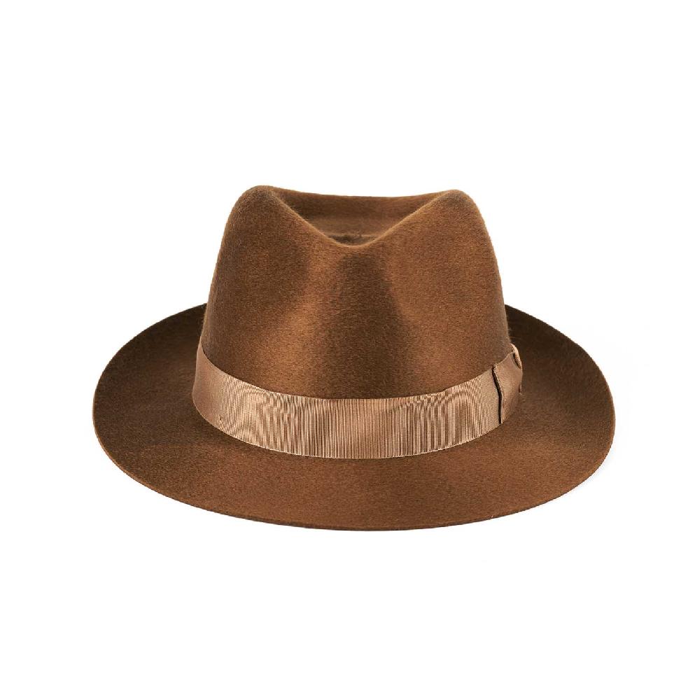Rubinacci Fedora in cashmere tabacco Offerta esclusiva