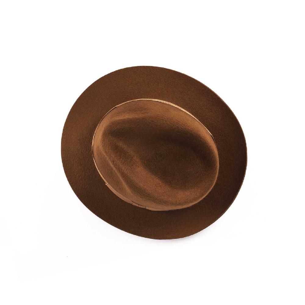 Rubinacci Fedora in cashmere tabacco Offerta esclusiva