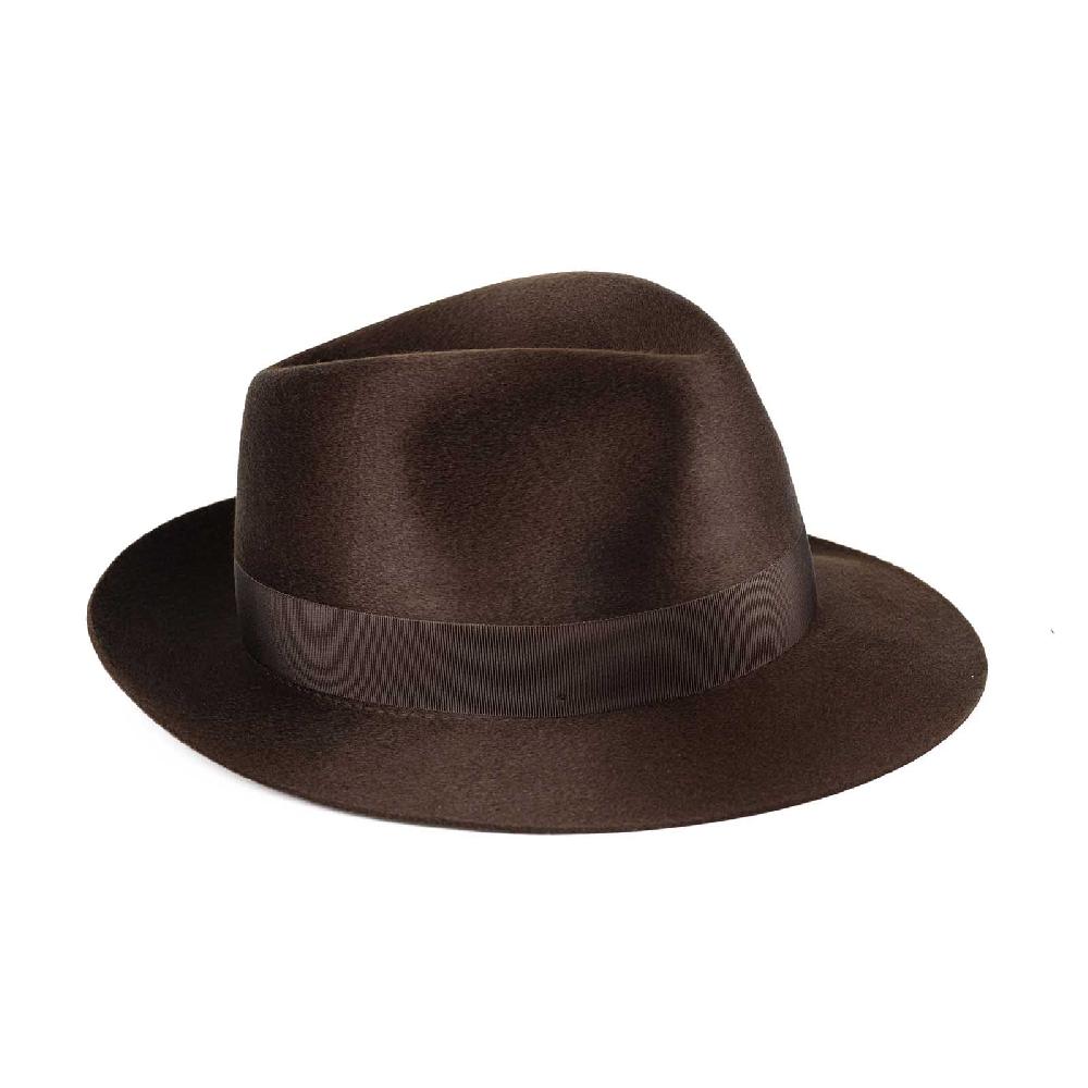 Rubinacci Fedora in cashmere testa di moro Vendite stagionali