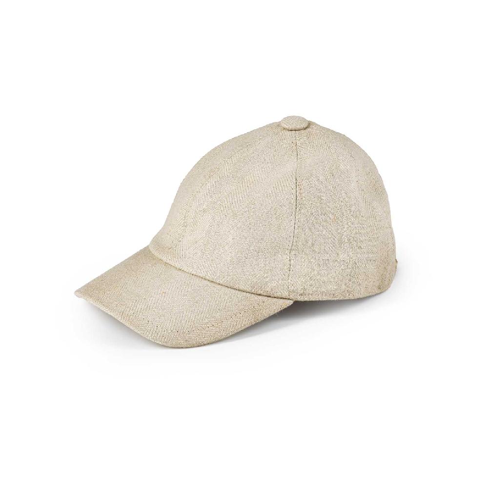 Rubinacci Cappello baseball in lino beige Offerta Pasqua