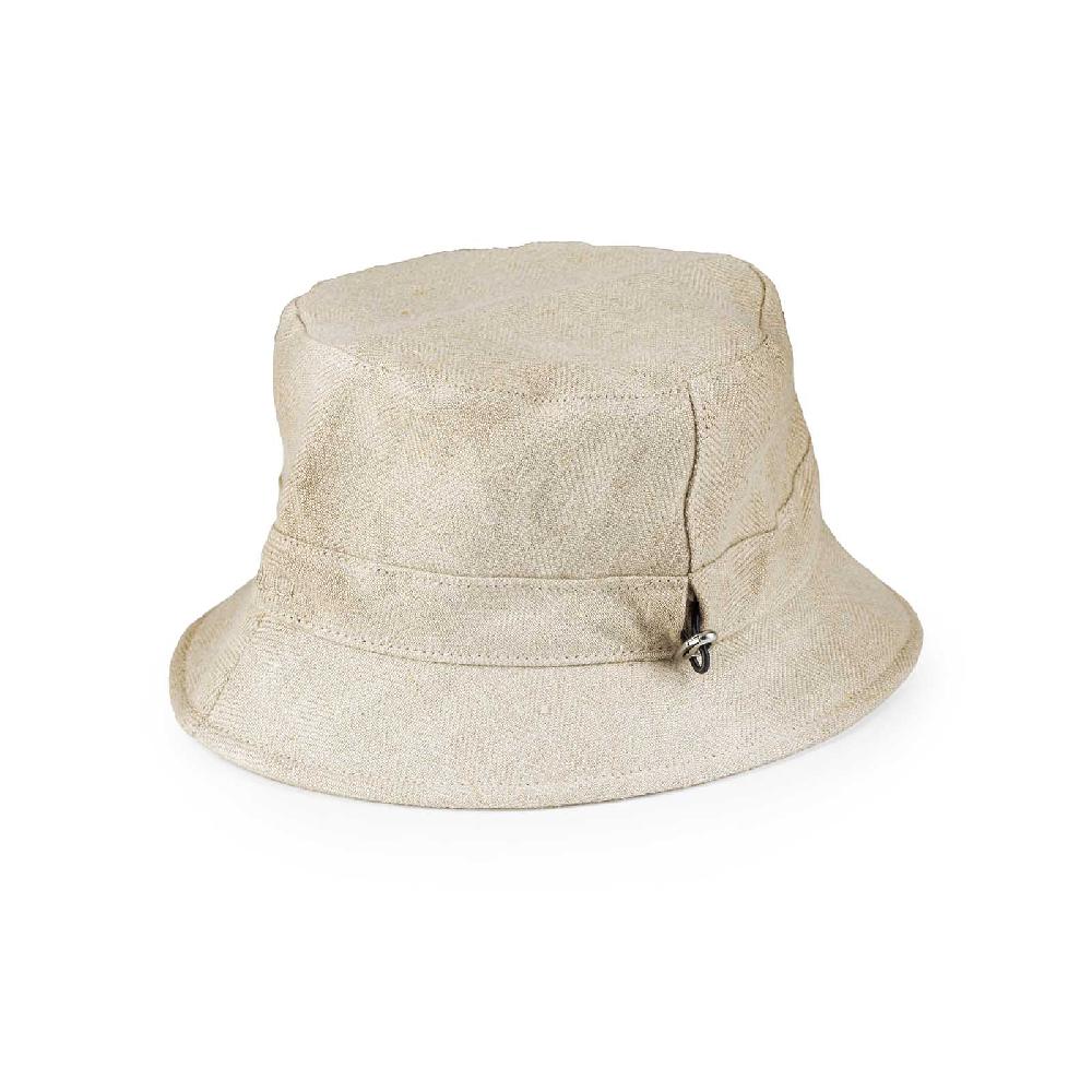 Rubinacci Cappello cloche in lino beige Offerta San Valentino