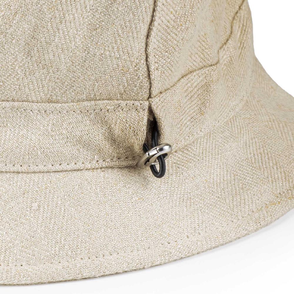 Rubinacci Cappello cloche in lino beige Offerta San Valentino