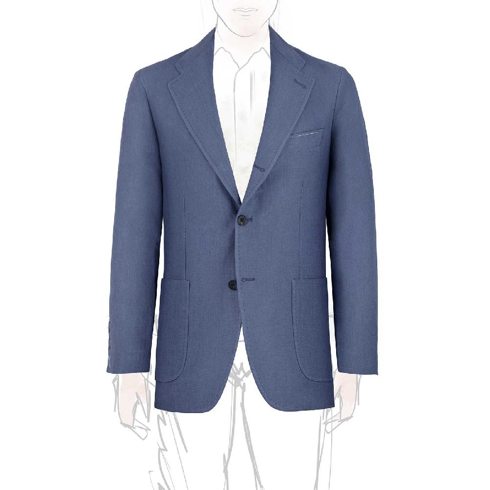 Rubinacci Giacca in lino denim Solo un giorno rimasto