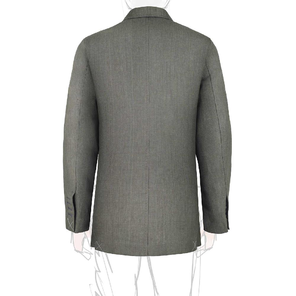 Rubinacci Giacca in lino verde militare Super sconto