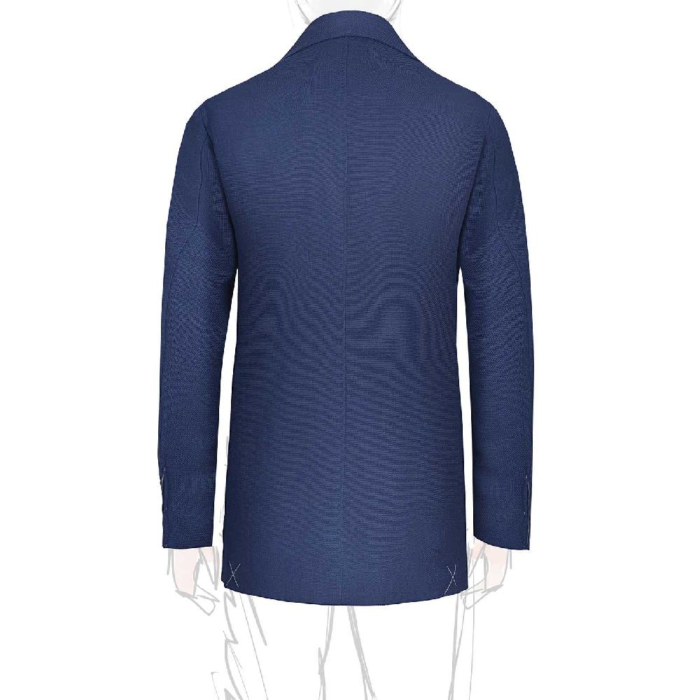 Rubinacci Giacca in lana blu super leggera Officina