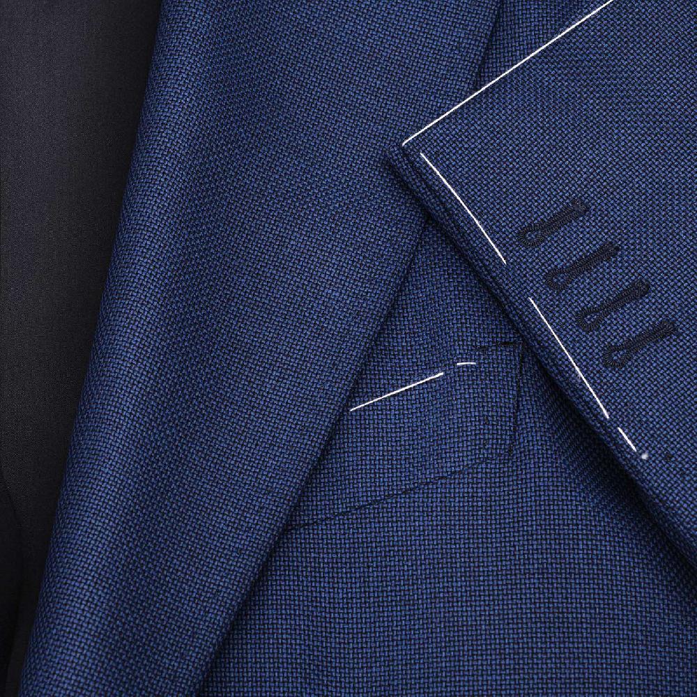 Rubinacci Giacca in lana blu super leggera Officina