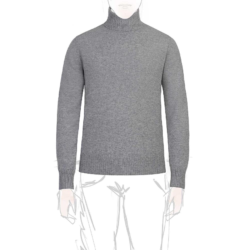 Rubinacci Collo alto in cashmere grigio 50% di sconto per tempo limitato