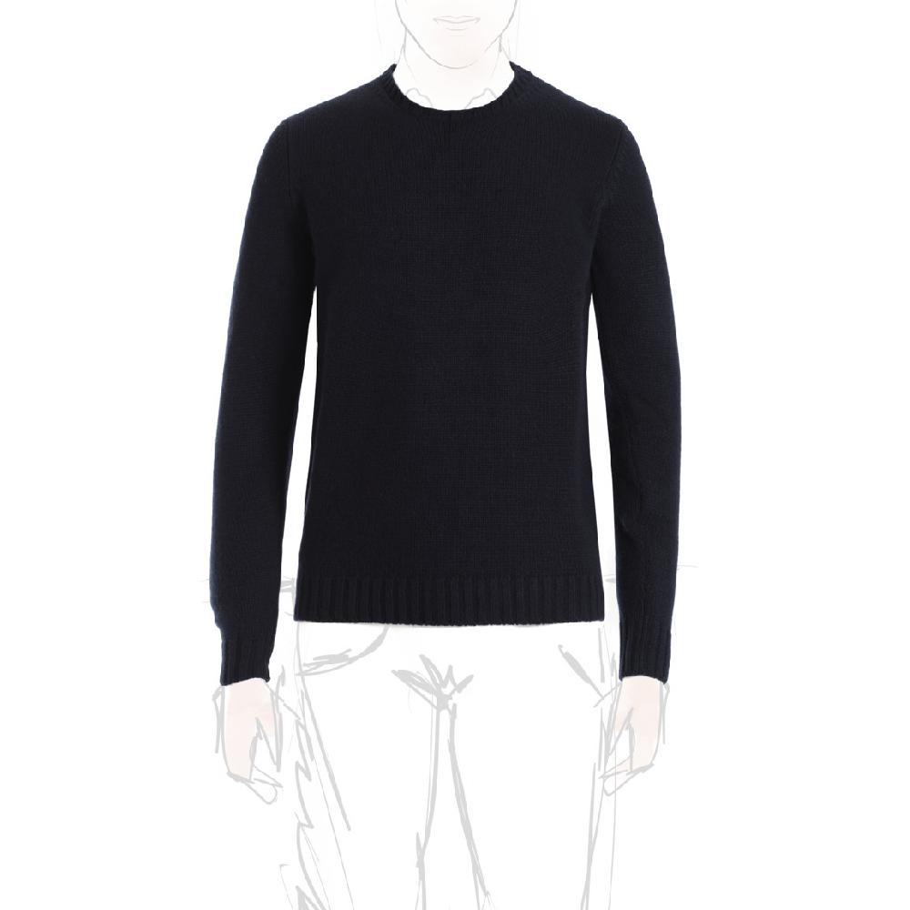 Rubinacci Girocollo in cashmere blu Sconti questo mese