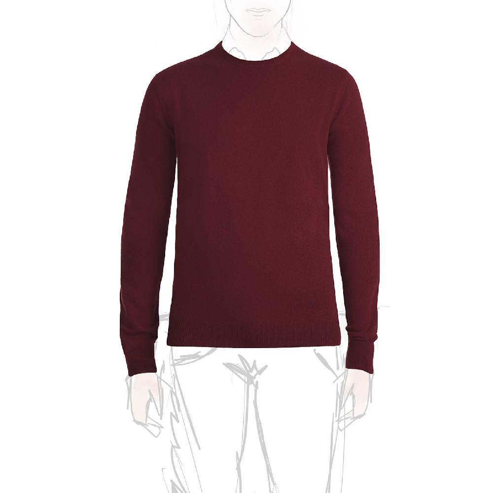 Rubinacci Girocollo in cashmere bordeaux chiaro 2025