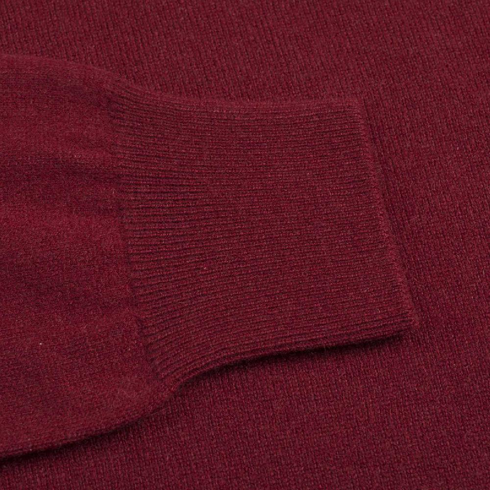 Rubinacci Girocollo in cashmere bordeaux chiaro 2025
