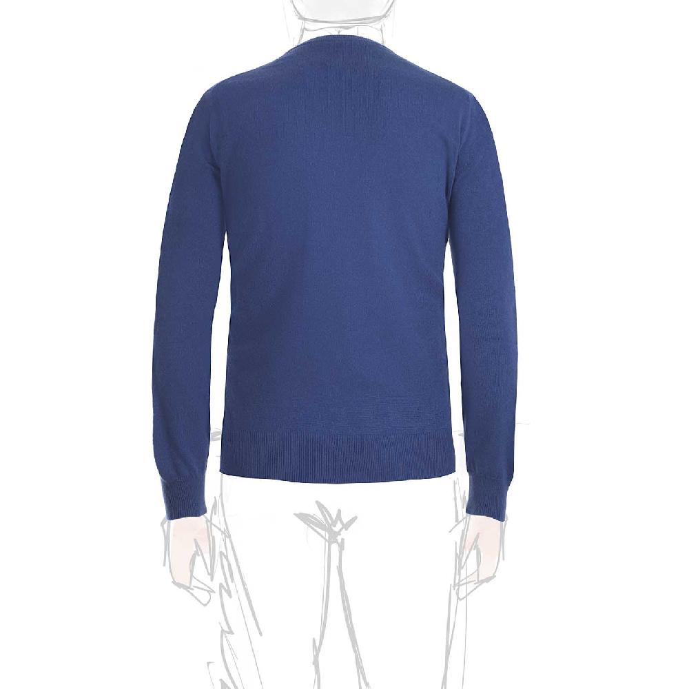 Rubinacci Girocollo in cashmere ceruleo Italy