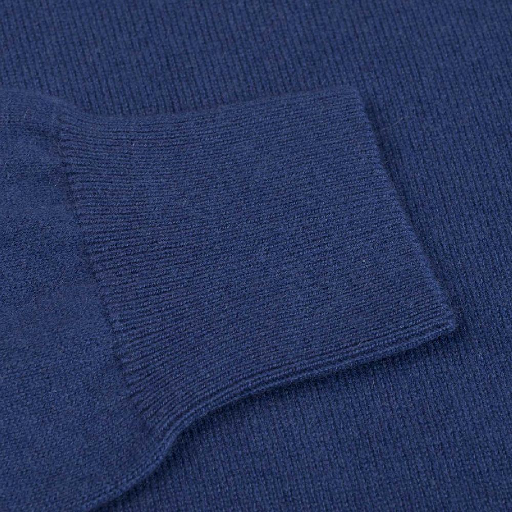 Rubinacci Girocollo in cashmere ceruleo Italy