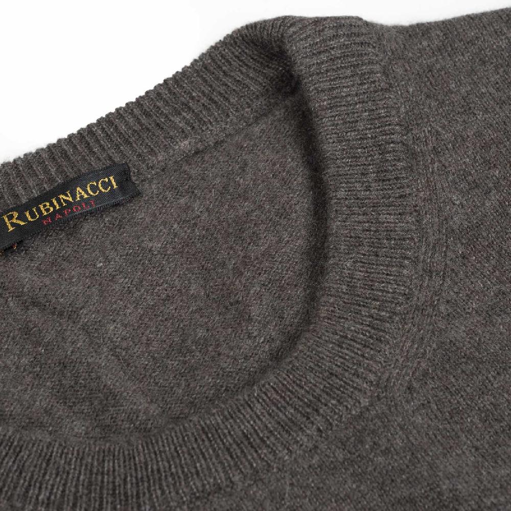Rubinacci Girocollo in cashmere tortora Italia