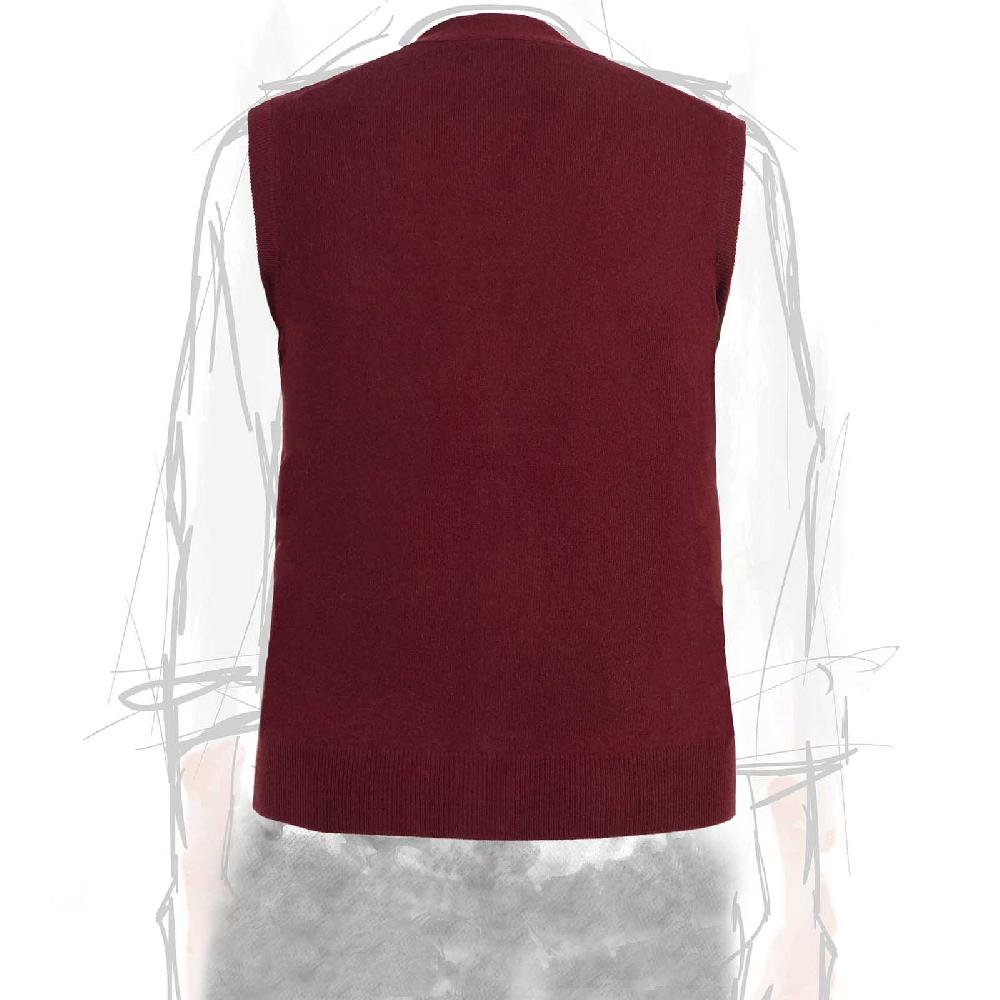 Rubinacci Gilet in cashmere bordeaux chiaro In Linea