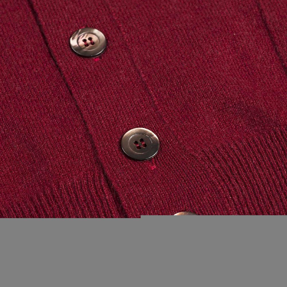 Rubinacci Gilet in cashmere bordeaux chiaro In Linea