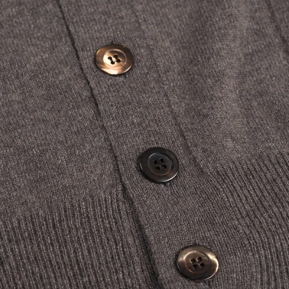 Rubinacci Gilet in cashmere tortora Nuovo