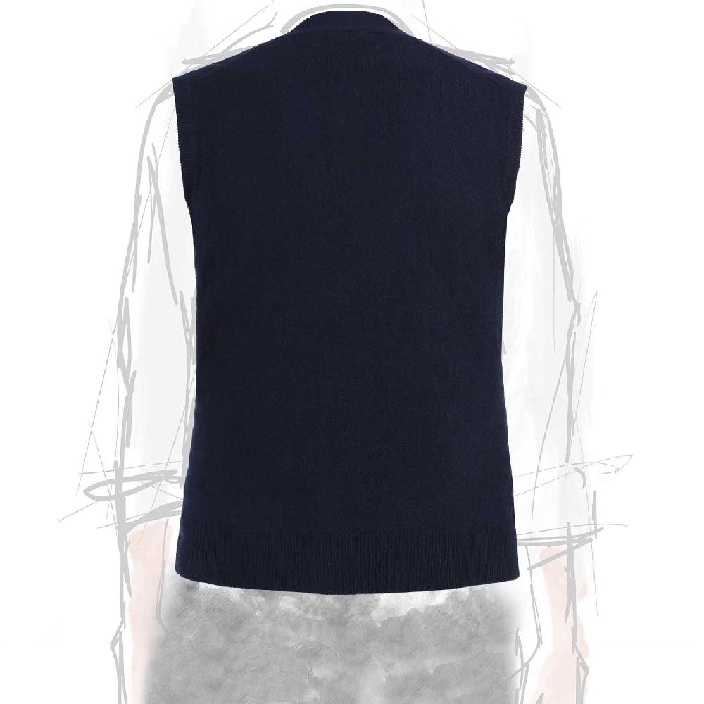 Rubinacci Gilet in cashmere blu navy Qualità