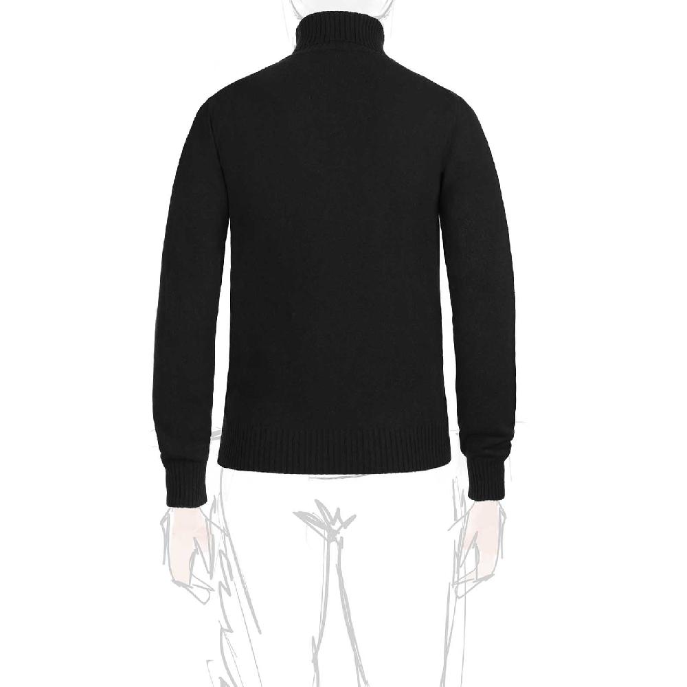 Rubinacci Collo alto cashmere nero Vendita