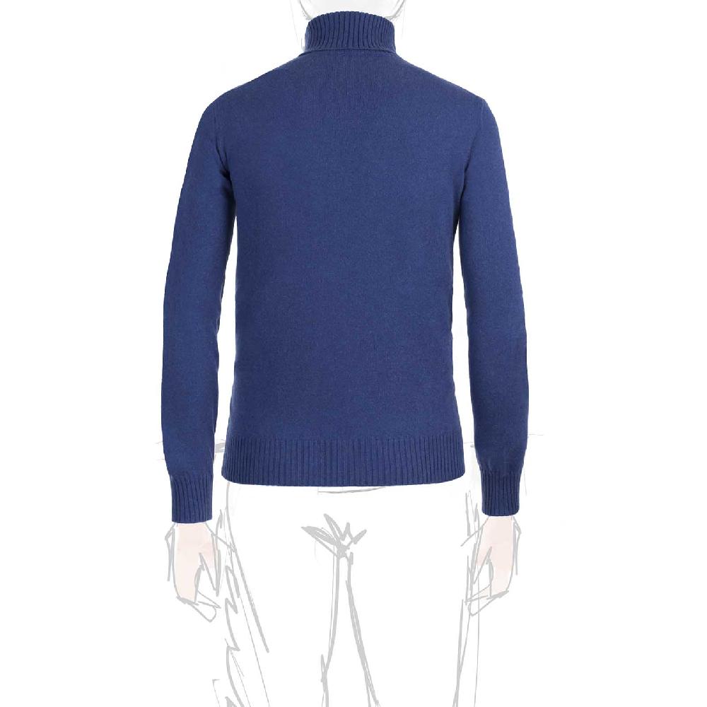 Rubinacci Collo alto cashmere ceruleo Promozione