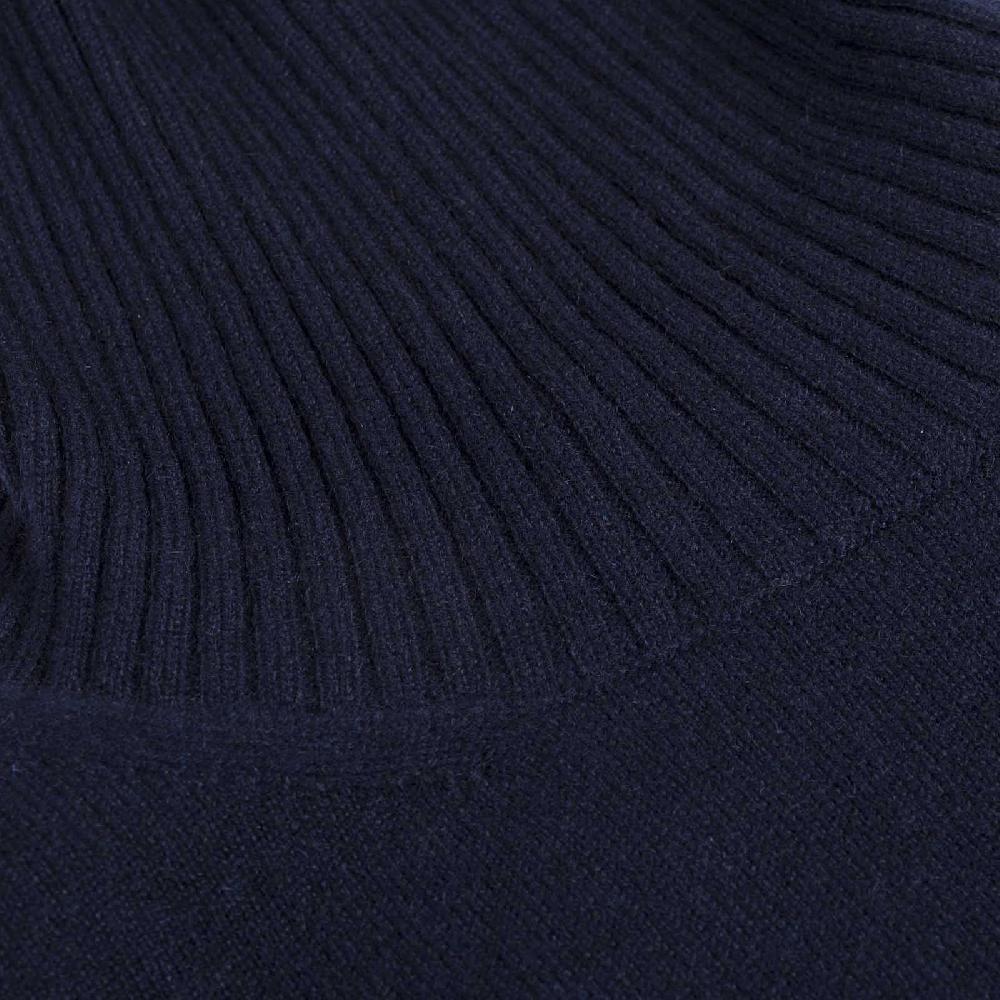 Rubinacci Collo alto cashmere blu Pezzi Unici
