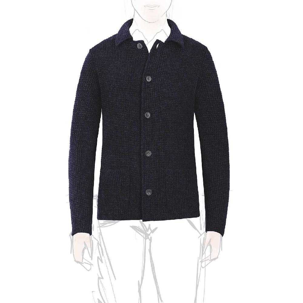 Rubinacci Cardigan cashmere blu Soddisfazione Garantita