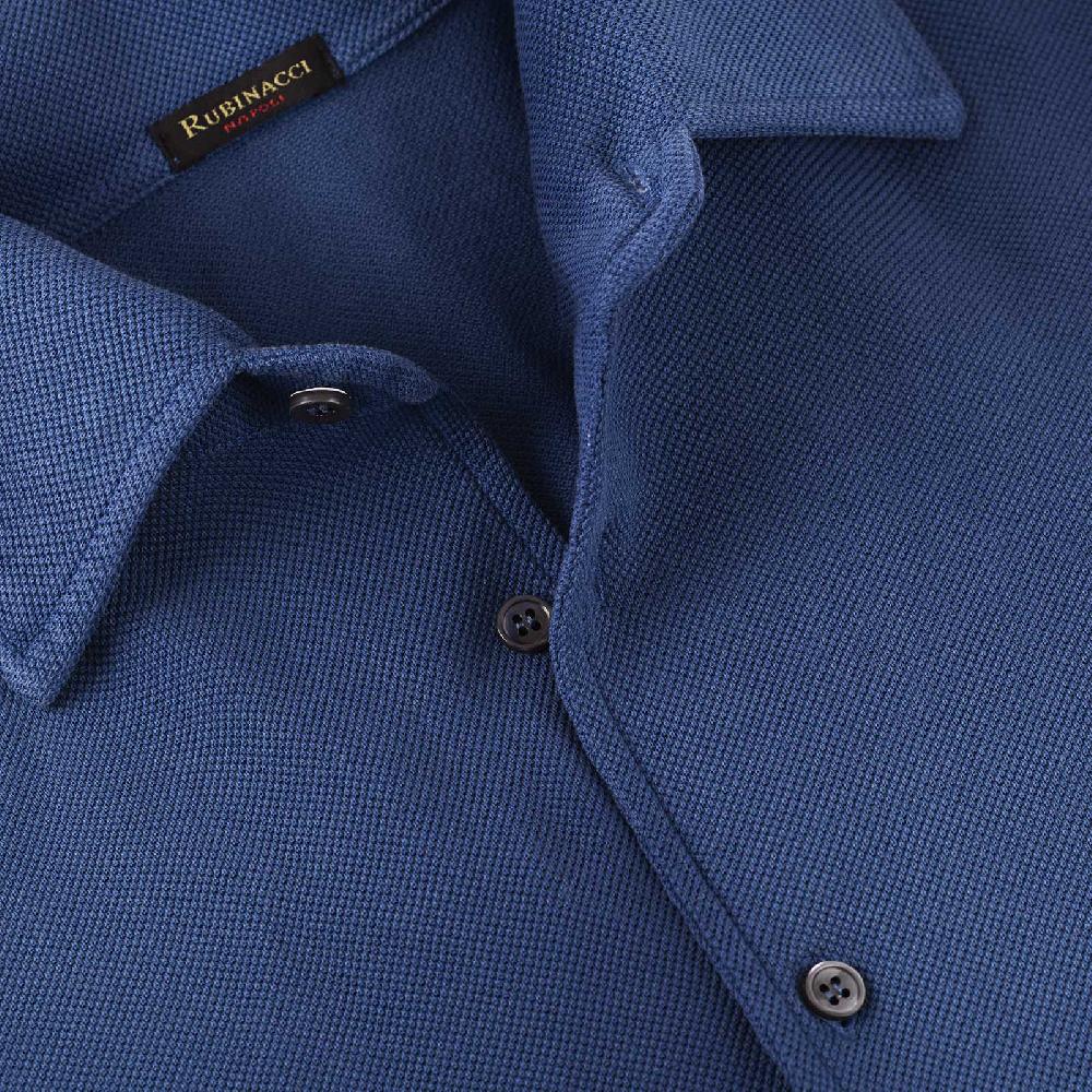 Rubinacci Camicia in piquet ceruleo Promozione Limitata