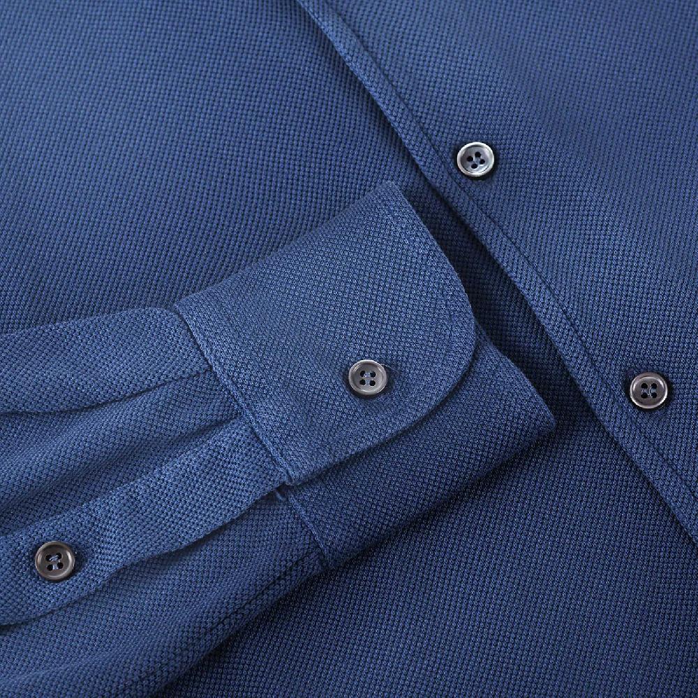 Rubinacci Camicia in piquet ceruleo Promozione Limitata