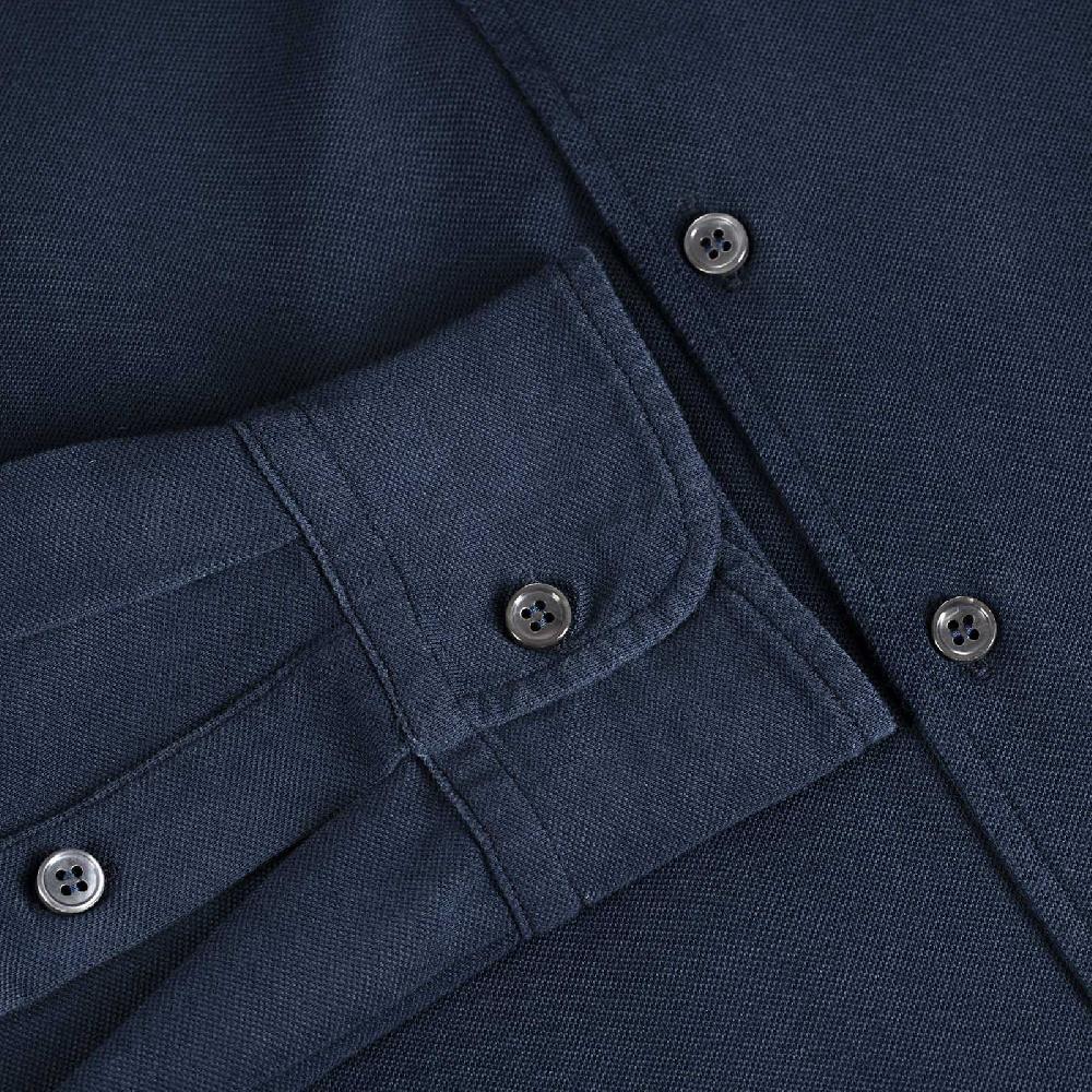 Rubinacci Camicia in piquet leggero blu Shopping Online