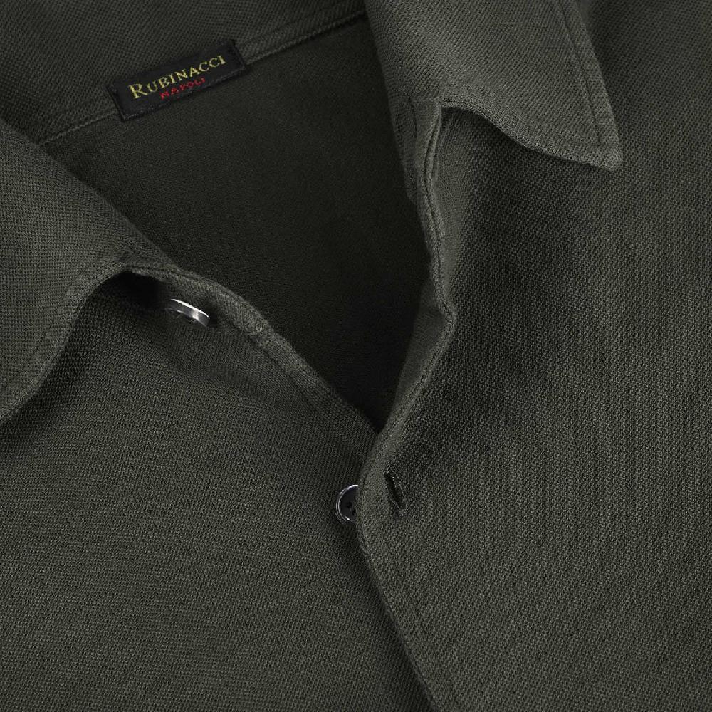 Rubinacci Camicia in piquet leggero verde Affare Del Giorno