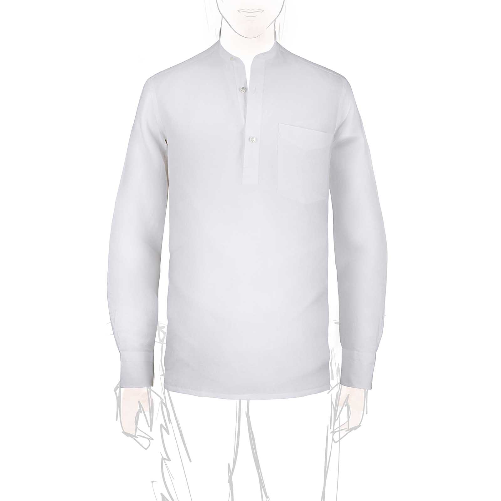 Rubinacci Polo guru in lino bianco Prezzo Ridotto