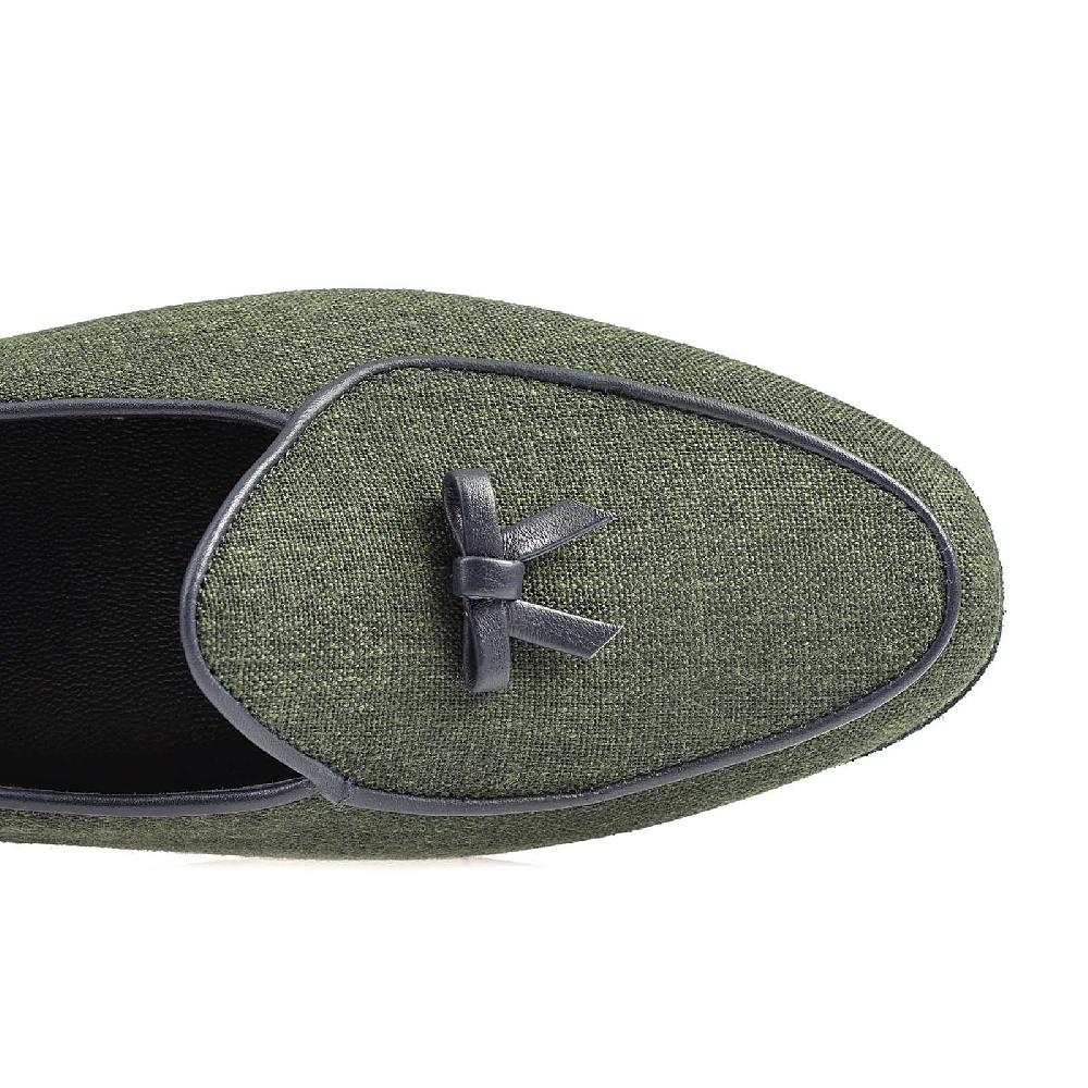 Rubinacci Marphy lino verde Vendita Calda