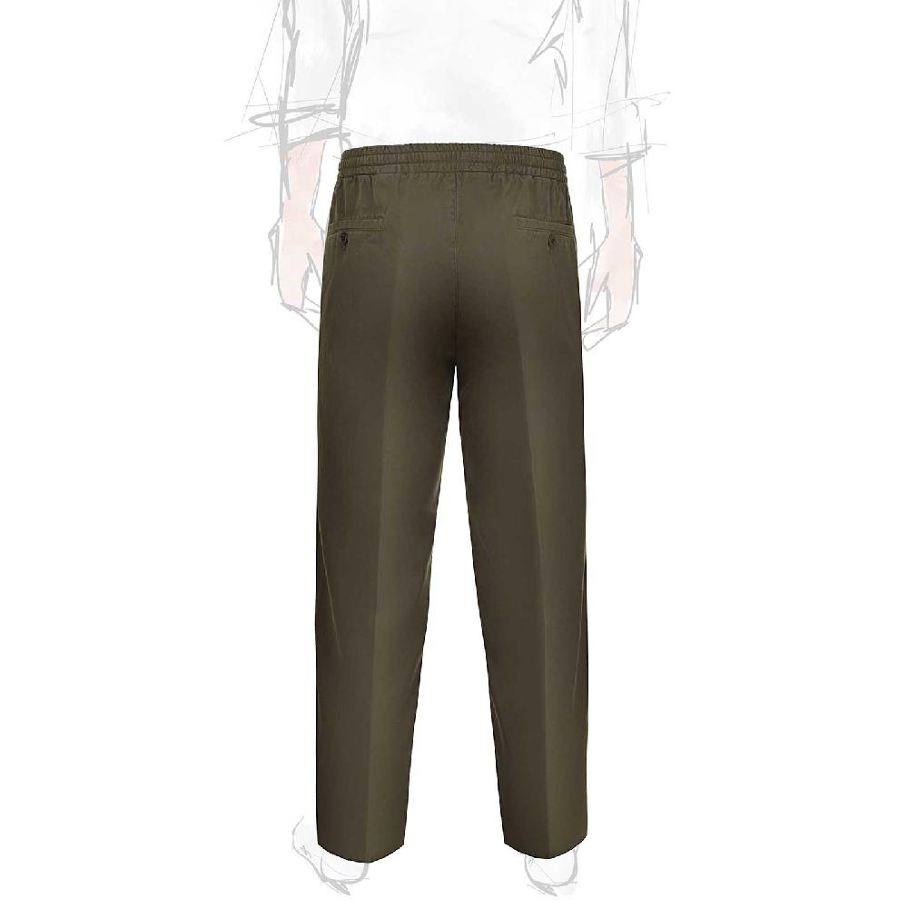 Rubinacci Pantalone leisure in cotone verde militare Vendite Flash