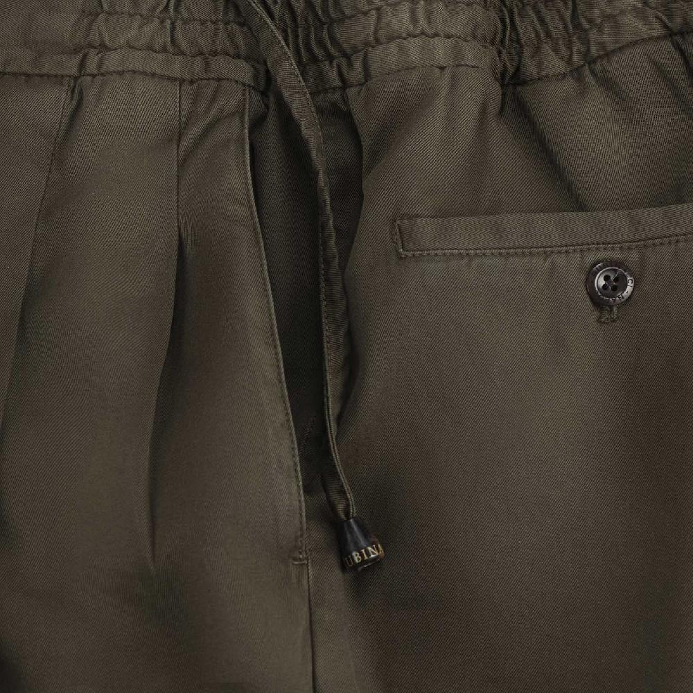 Rubinacci Pantalone leisure in cotone verde militare Vendite Flash
