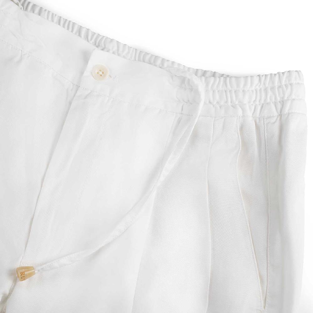 Rubinacci Pantalone leisure in cotone bianco Negozio