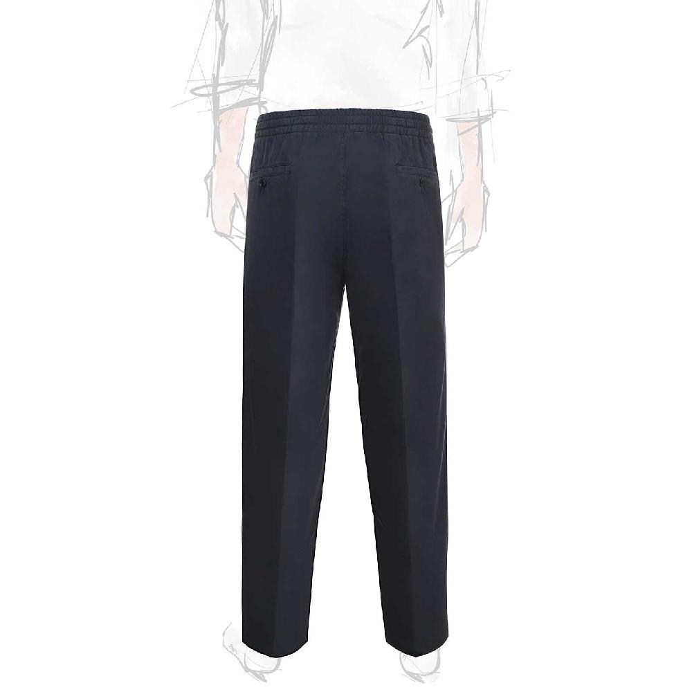 Rubinacci Pantalone leisure in cotone blu In Saldo