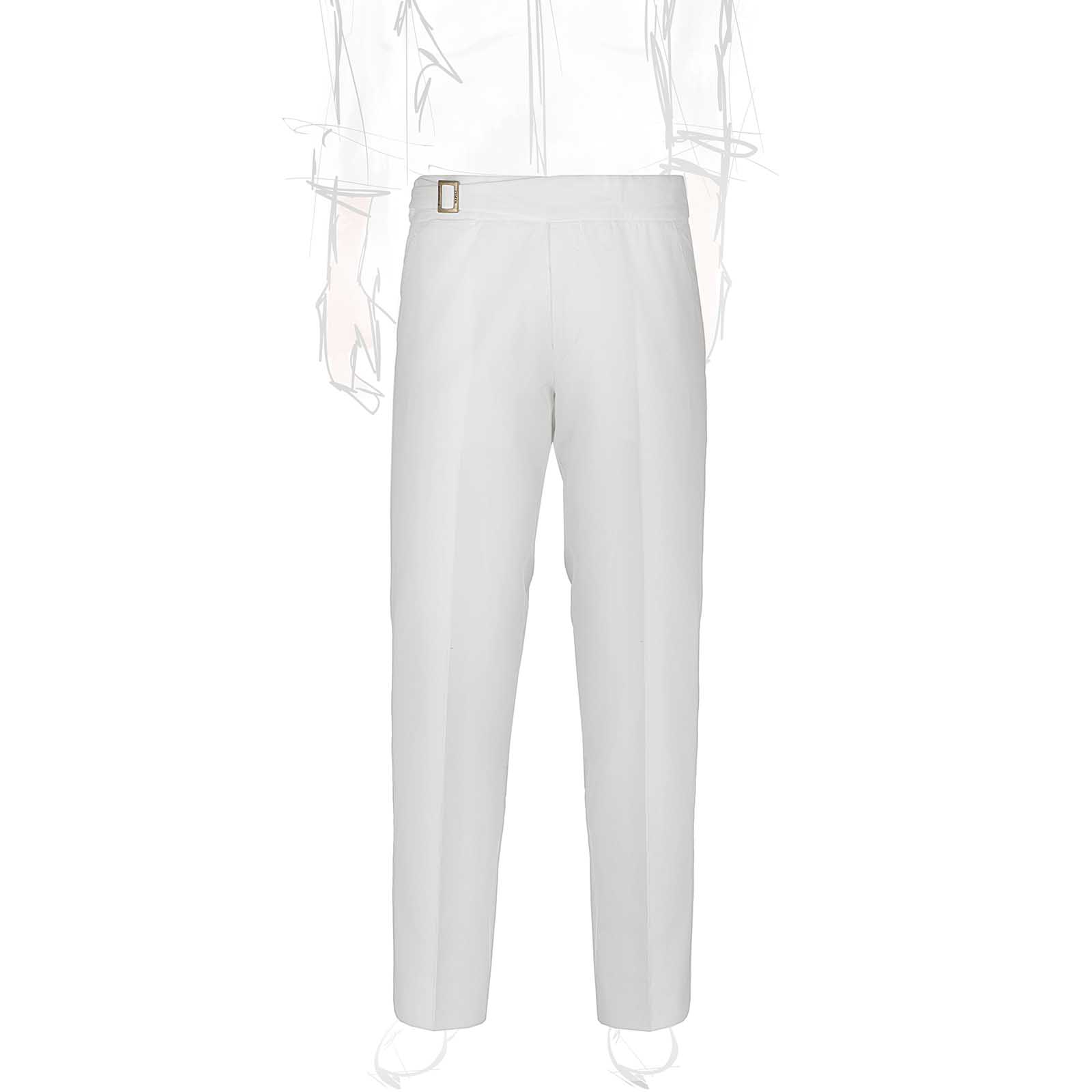 Rubinacci Pantalone genny in cotone bianco Sconto di tempo limitato