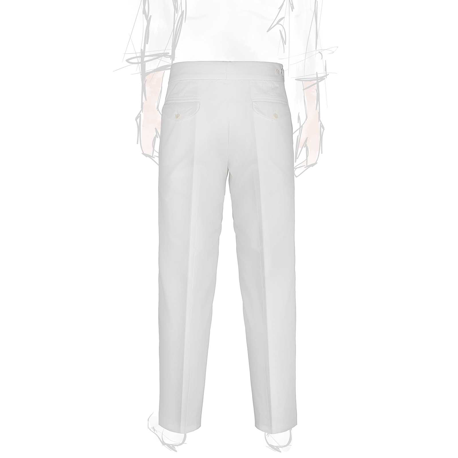 Rubinacci Pantalone genny in cotone bianco Sconto di tempo limitato