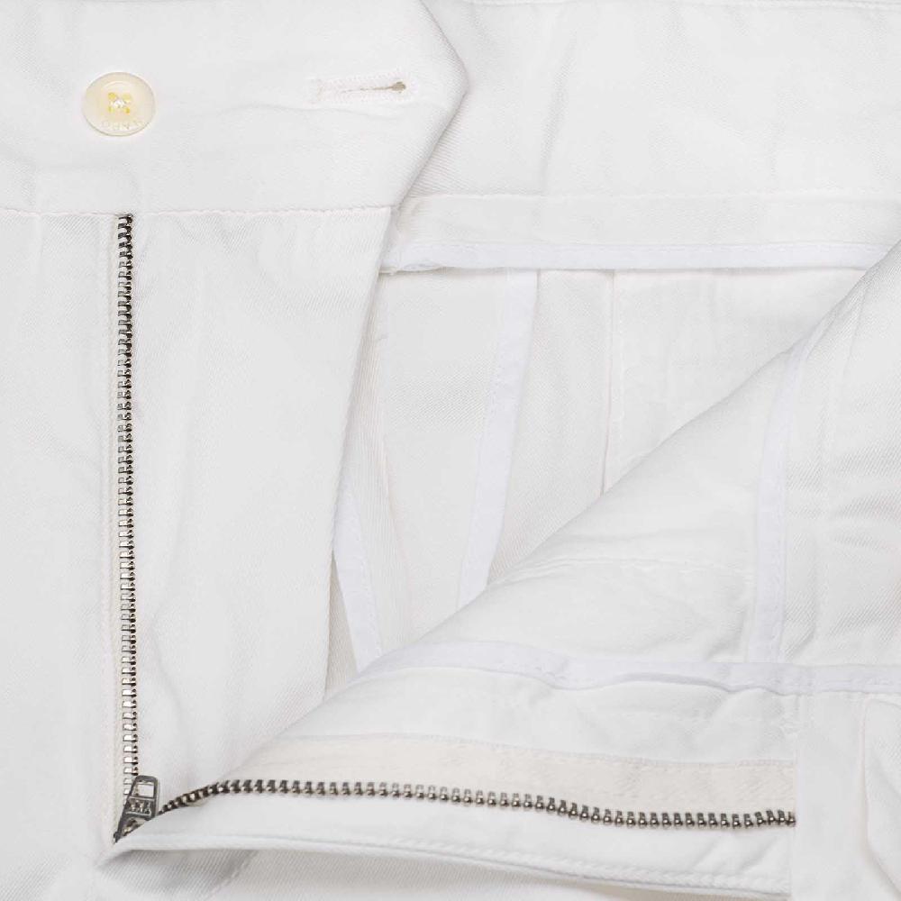 Rubinacci Pantalone genny in cotone bianco Sconto di tempo limitato