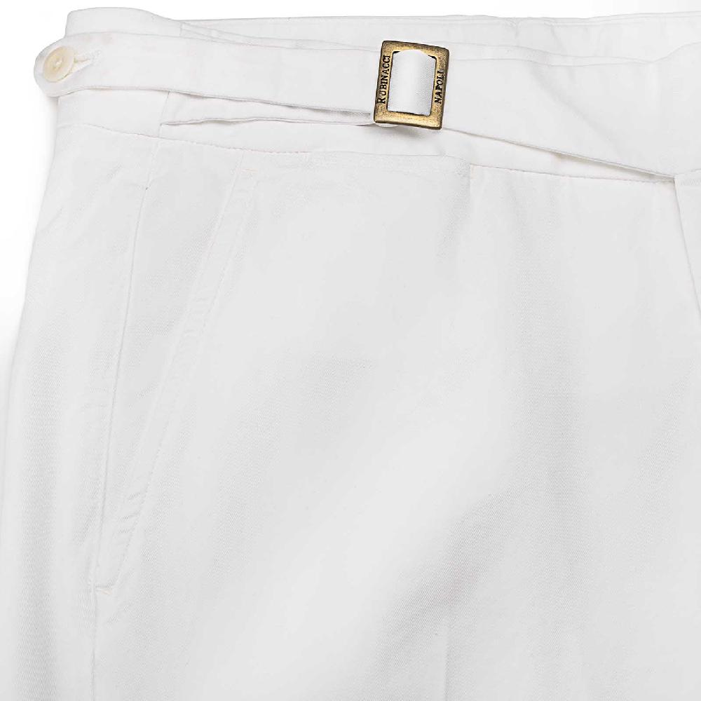 Rubinacci Pantalone genny in cotone bianco Sconto di tempo limitato