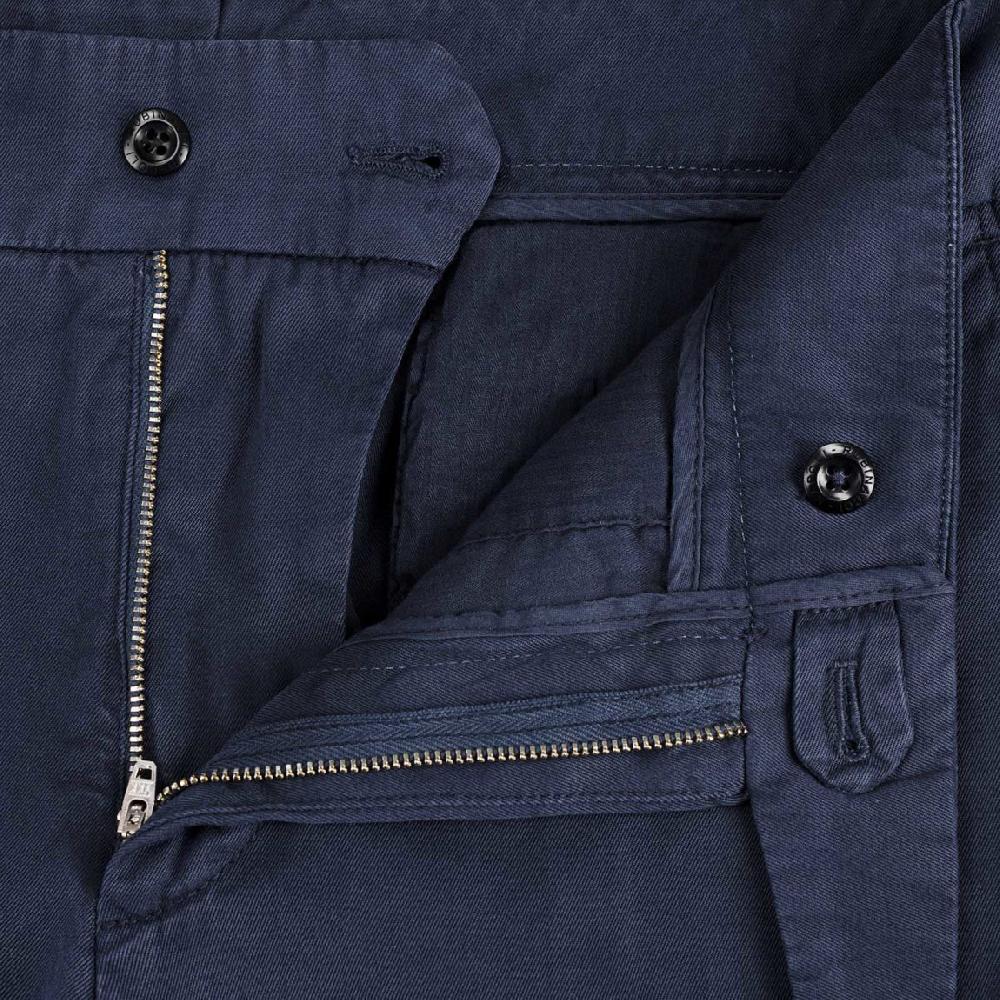 Rubinacci Pantalone genny in cotone blu Offerta speciale