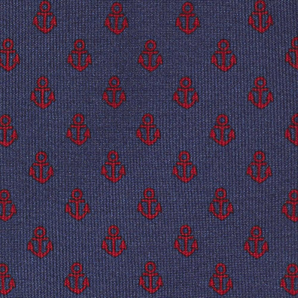Rubinacci Cravatta in twill di seta con stampa ancora rossa Black Friday